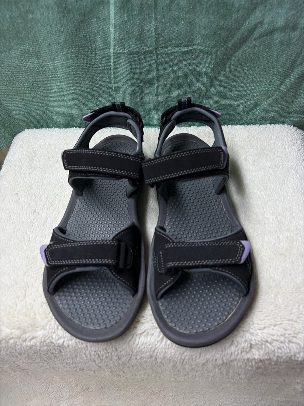 Women Khombu Black and Purple Sport Sandals